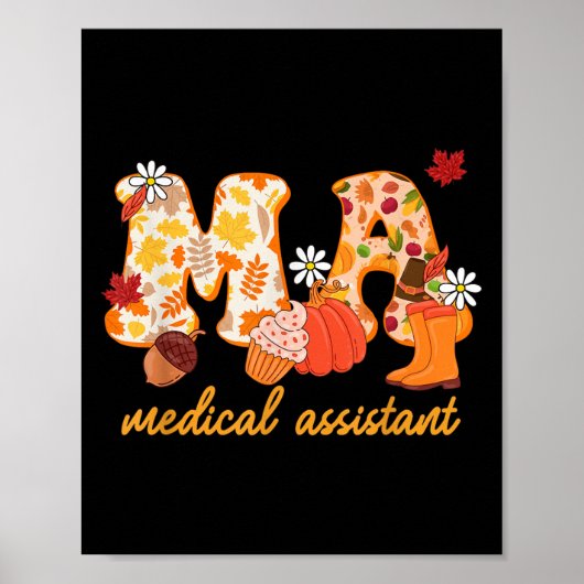 Ma Medical Istant Fall Pumpkin Cute Poster (Vorne)