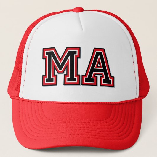 ‚MA‘ Monogramm Truckerkappe (Vorderseite)