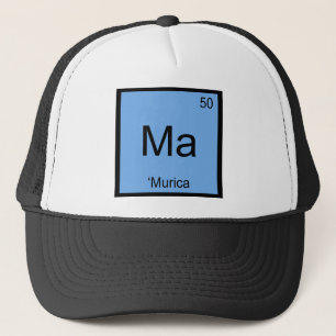 Ma - 'Murica Chemie-Element-Symbol Amerika T-Shirt Truckerkappe