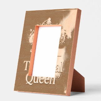 Maa Die echte Queen| Dusty Rose Gold Floral Foto R Geätzte Rahmen