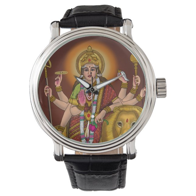 Maa Durga Clock Armbanduhr (Vorderseite)