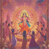 Maa Durga - Das Herz der Dussehra-Feiern Aufkleber (Vorderseite)