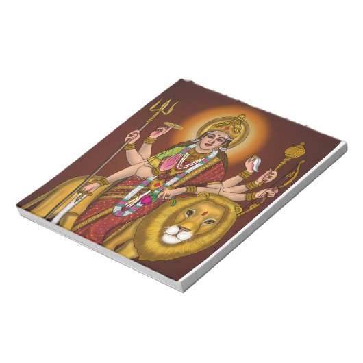 Maa Durga Notepad Notizblock (Rotiert)