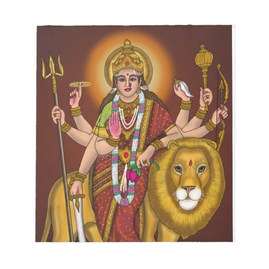 Maa Durga Notepad Notizblock (Vorderseite)