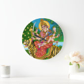 Maa Durga Wall Clock Große Wanduhr (Zuhause)
