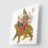 Maa Durga Wall Clock Quadratische Wanduhr (Winkel)
