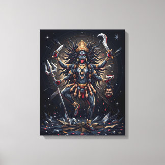 Maa Kali Geometrische Kunst Leinwand