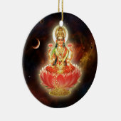 Maa Maha Lakshmi Devi Laxmi Göttin des Reichtums Keramik Ornament (Rechts)