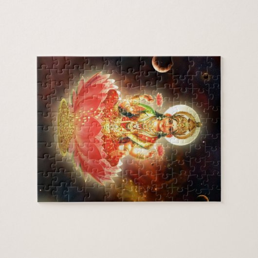 Maa Maha Lakshmi Devi Laxmi Göttin des Reichtums Puzzle (Horizontal)