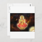 Maa Maha Lakshmi Devi Laxmi Postkarte (Vorne/Hinten)