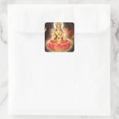 Maa Maha Lakshmi Devi Laxmi Quadratischer Aufkleber (Tasche)