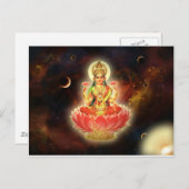 MAA MAHALAXMI DEVI INDISCHE GODESS OF WOALTH/ FORT POSTKARTE (Vorne/Hinten)