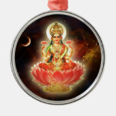 MAA MAHALAXMI DEVI INDISCHE GÖTTIN DES REICHTUMS SILBERNES ORNAMENT (Vorne)