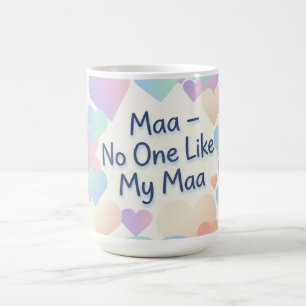 Maa Niemand wie meine Maa - Pastel Heart Wanduhr   Kaffeetasse