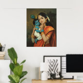 Maa Yashoda und Little Krishna Poster (Heimbüro)