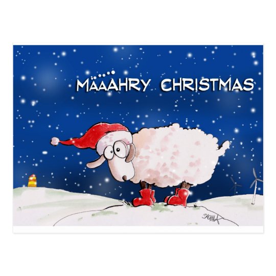 Määähry Christmas Postkarte