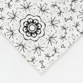 Maacah001 abstraktes Doodle Fleecedecke (Ecke)