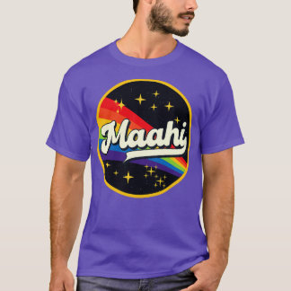 Maahi Rainbow im Weltraum Vintager Stil T-Shirt