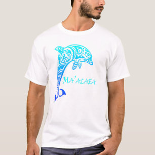Maalaea Maui Hawaii Vintag Retro Tribal Dolphin V T-Shirt