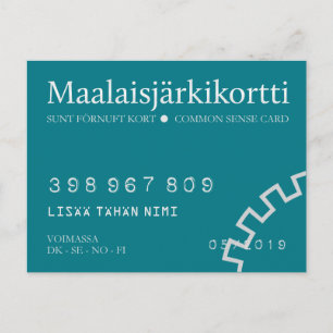 Maalaisjärkikortti - Muokattava - postikortti Postkarte