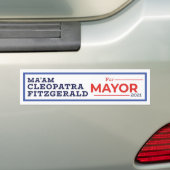 Ma'am Cleopatra Fitzgerald für NYC Mayor 2021 Autoaufkleber (Auf Auto)
