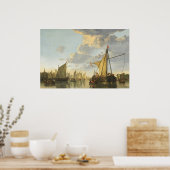 Maas at Dordrecht - Aelbert Cuyp Fine Art Poster (Küche)
