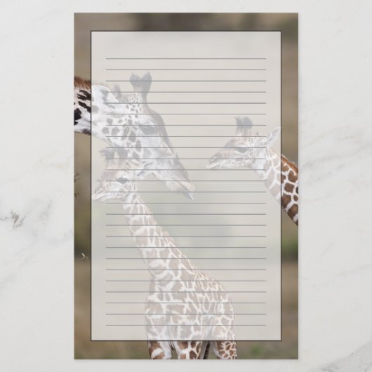 Maasai Giraffe (Giraffe Tippelskirchi) Briefpapier (Vorderseite)