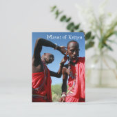 Maasai Groom bereitet sich auf seine Hochzeit in K Postkarte (Stehend Vorderseite)