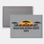 Maasai Mara National Reserve Kenya Magnet (Vorderseite/Rückseite)