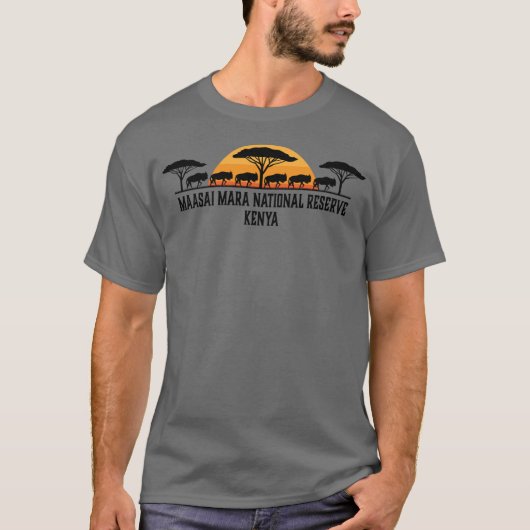 Maasai Mara National Reserve Kenya T-Shirt (Vorderseite)
