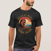 Maasai Mara National Reserve Lion Retro Not leiden T-Shirt (Vorderseite)