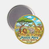 Maasai Mara Nationalreservat Kenia Magnet (Vorderseite/Rückseite)