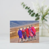 Maasai Men Postkarte (Stehend Vorderseite)