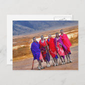 Maasai Men Postkarte (Vorne/Hinten)