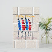 Maasai Morans Christlich Art Print Briefpapier (Stehend Vorderseite)