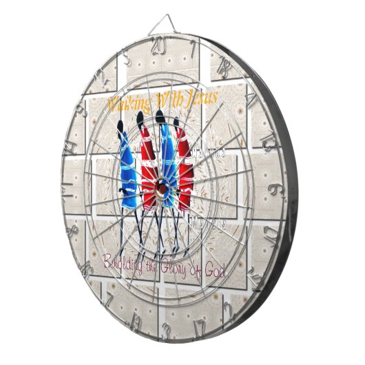 Maasai Morans Christlich Art Print Dartscheibe (Vorderseite rechts)