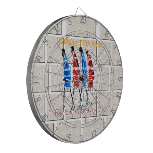 Maasai Morans Christlich Art Print Dartscheibe (Vorderseite Links)