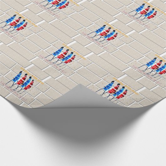 Maasai Morans Christlich Art Print Geschenkpapier (Ecke)