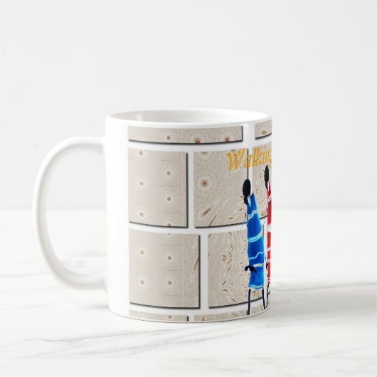 Maasai Morans Christlich Art Print Kaffeetasse (Links)