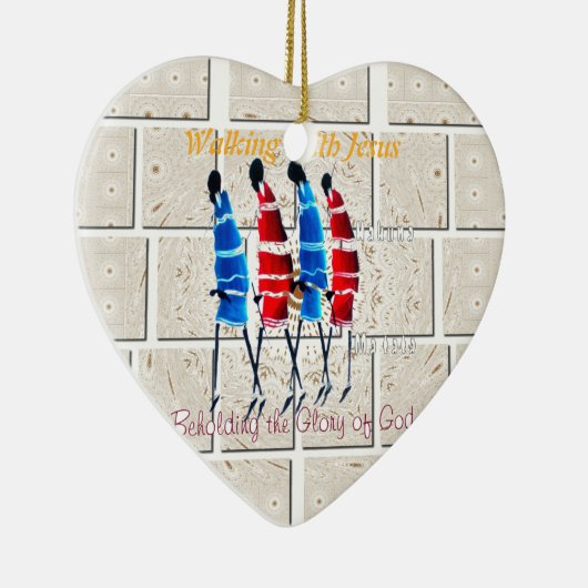 Maasai Morans Christlich Art Print Keramik Ornament (Rechts)