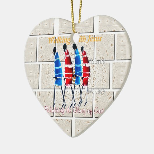 Maasai Morans Christlich Art Print Keramik Ornament (Links)