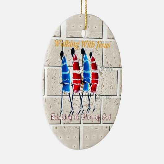 Maasai Morans Christlich Art Print Keramikornament (Rechts)