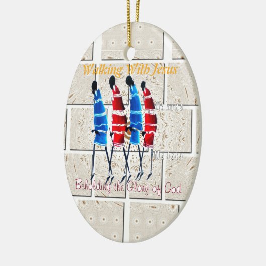 Maasai Morans Christlich Art Print Keramikornament (Links)