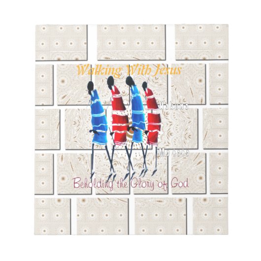 Maasai Morans Christlich Art Print Notizblock (Vorderseite)