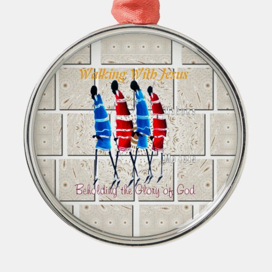 Maasai Morans Christlich Art Print Ornament Aus Metall (Vorne)