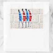 Maasai Morans Christlich Art Print Rechteckiger Aufkleber (Tasche)