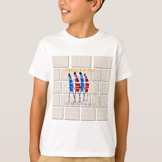 Maasai Morans Christlich Art Print T-Shirt (Vorderseite)