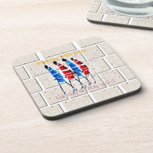 Maasai Morans Christlich Art Print Untersetzer (Linke Seite)