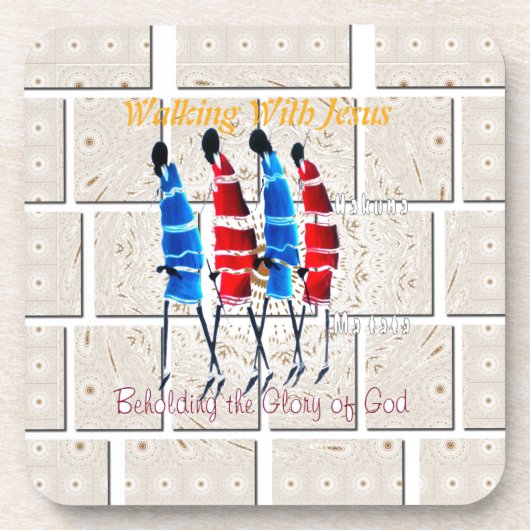 Maasai Morans Christlich Art Print Untersetzer (Vorderseite)