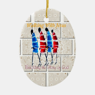Maasai Morans Christlicher Kunstdruck Keramikornament